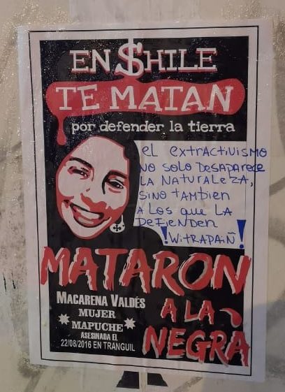 Cartel de marcha para recordar a Macarena Valdés. Alejandro Sahorí